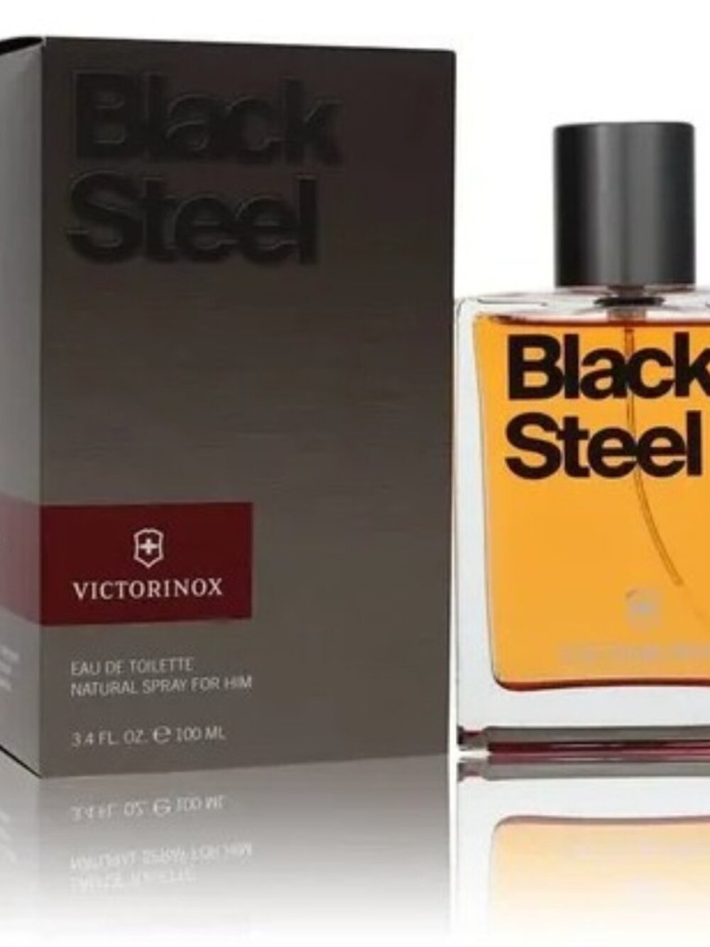 Victorinox Black Steel Men 3.4 Oz Eau De Toilette Spray By Victorinox